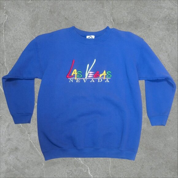 Vintage Las Vegas Nevada Sweatshirt Medium Crewneck‎ Gambling Tourist USA 90s - Picture 12 of 12